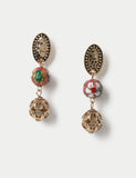 Ceramic filigree drop earrings, UK version