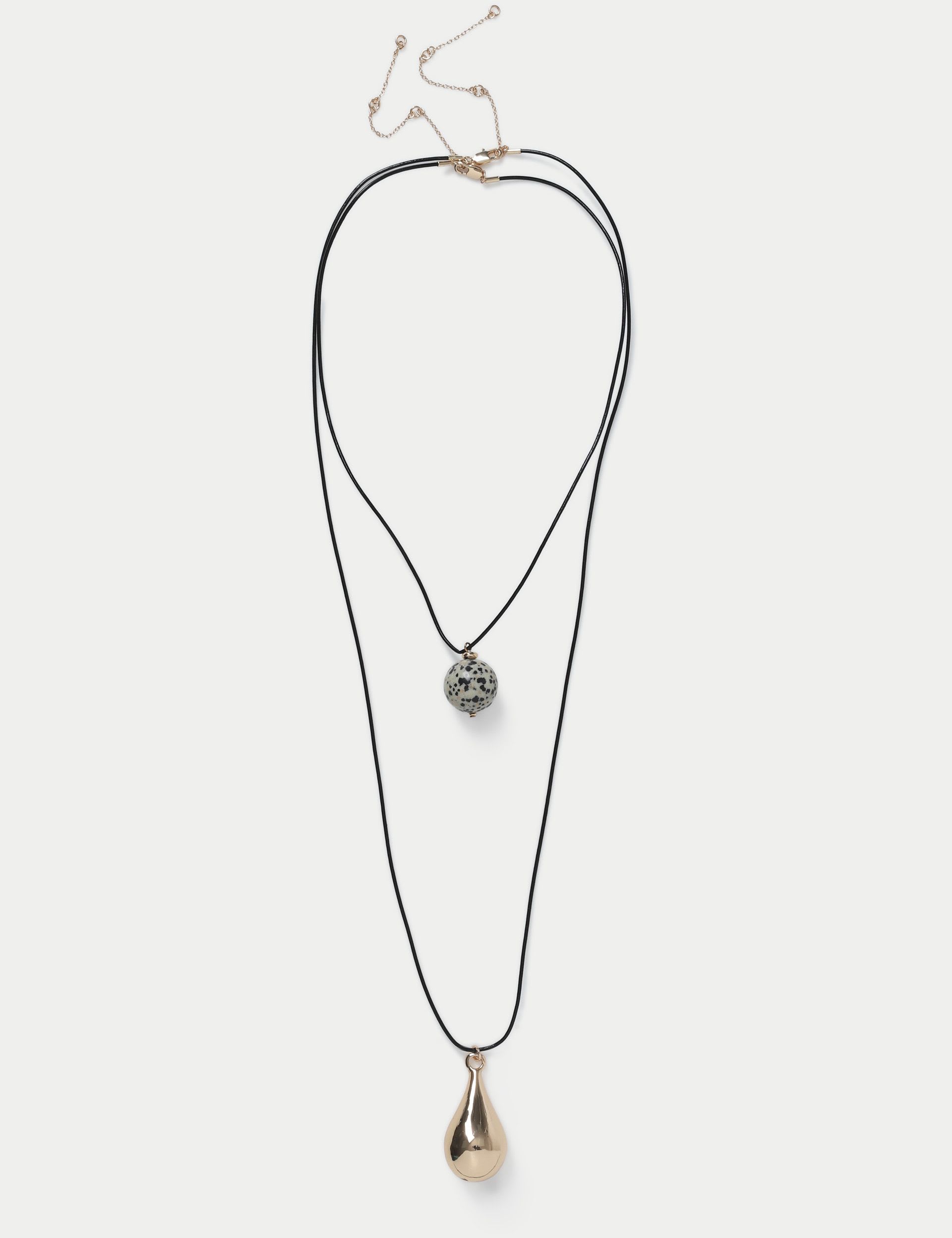 Autograph ceramic multirow long pendant necklace, UK version