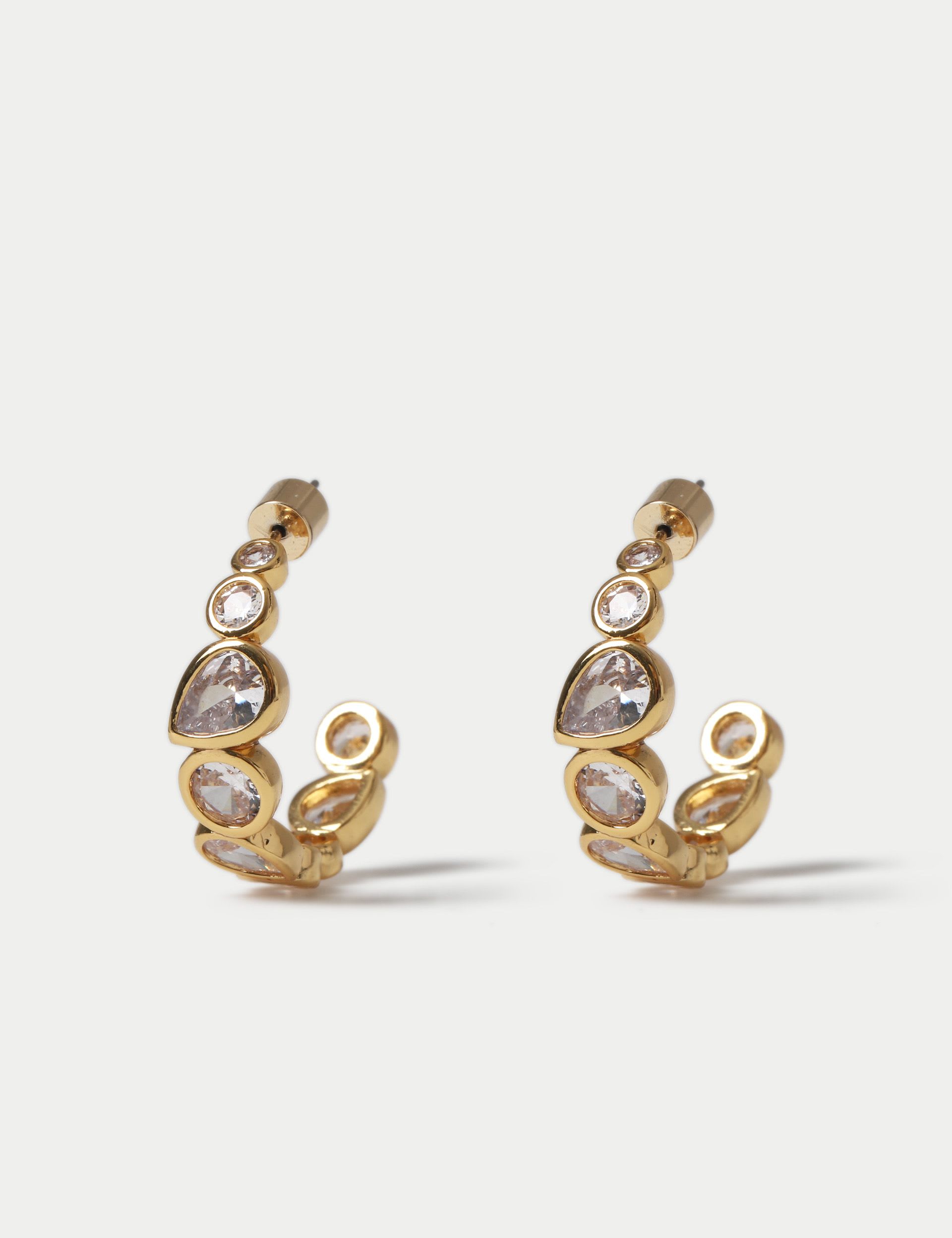 Autograph Collection cubic zirconia hoop earrings - British product