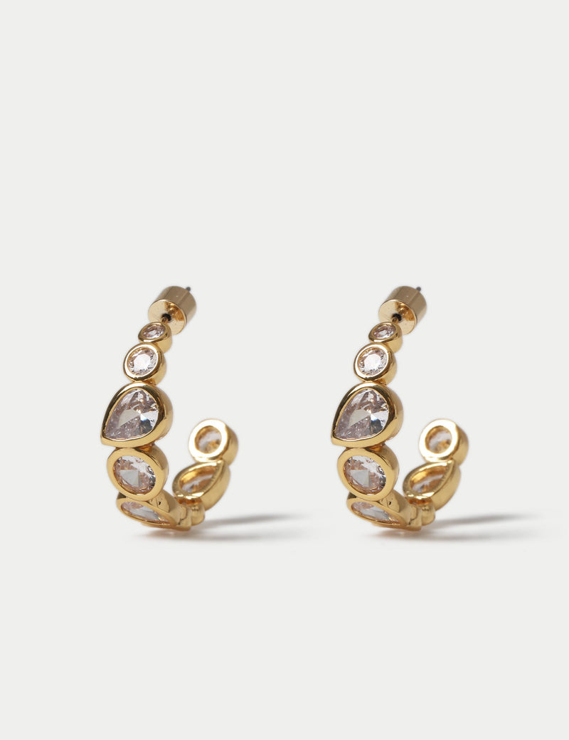 Autograph Collection cubic zirconia hoop earrings - British product