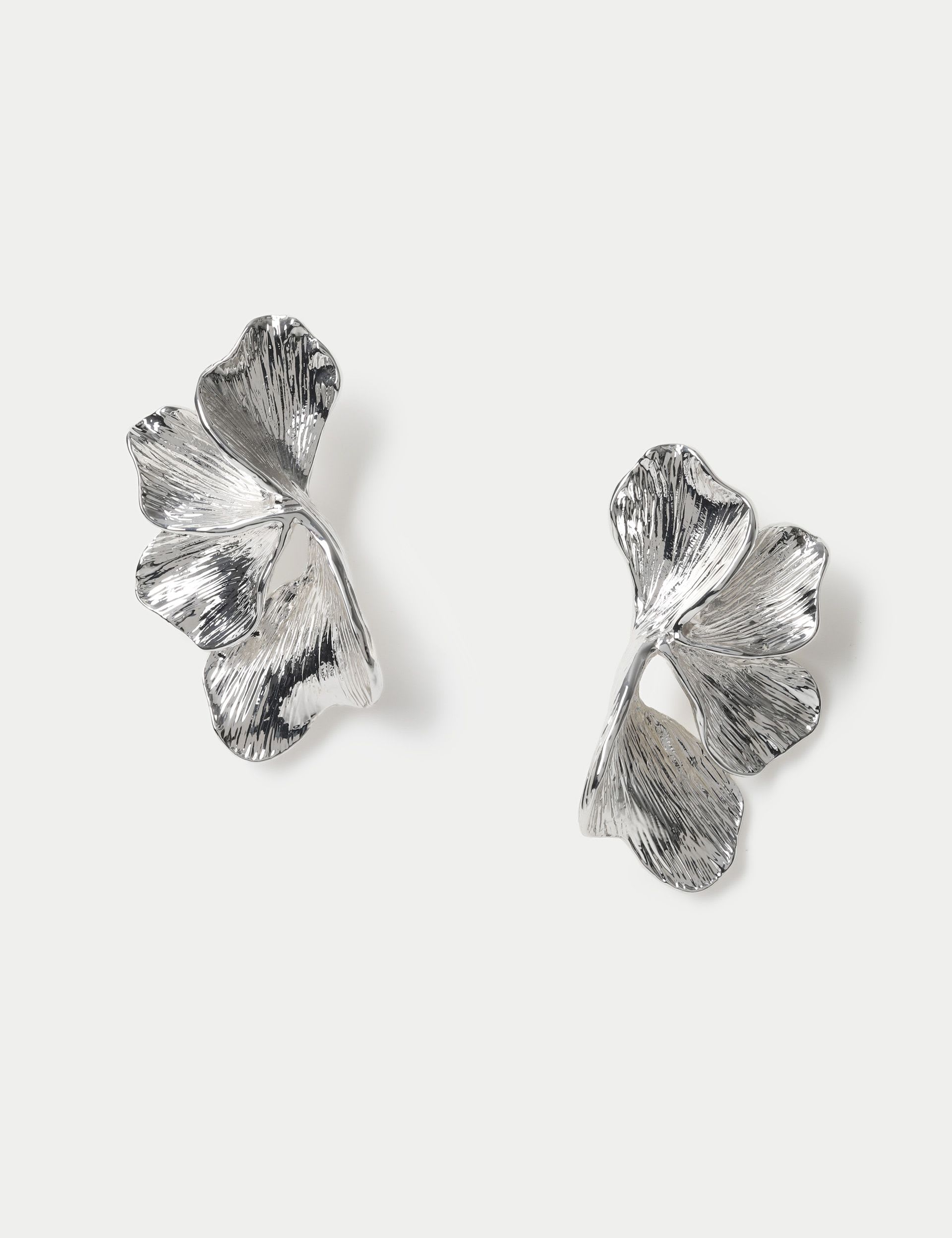 Textured oversized flower earrings, imported from the UK