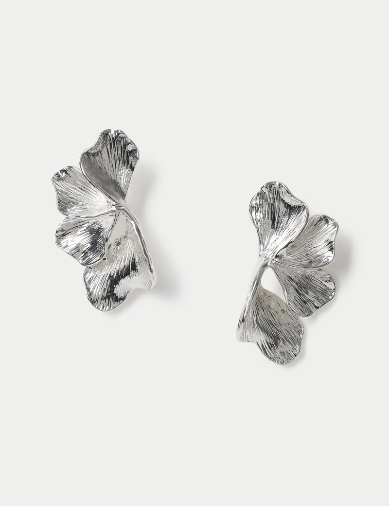 Textured oversized flower earrings, imported from the UK