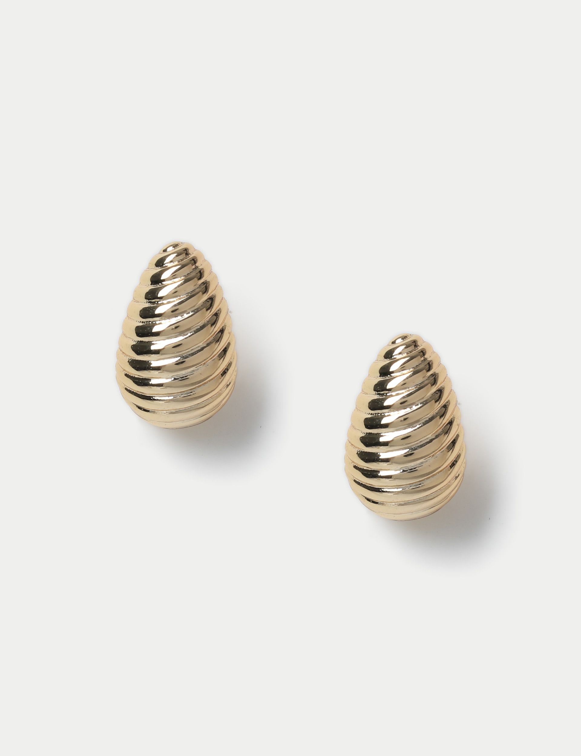 14k gold plated dome hoop earrings 1cm, UK version