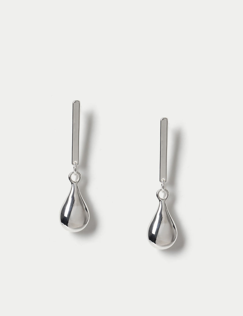 M&S Tear Stick drop earrings with 50mm stud design, UK version