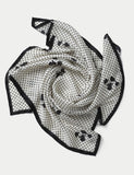 Polka floral scarf 100% polyester - British product