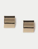 M&S square metal stud earrings 10mm (British brand)