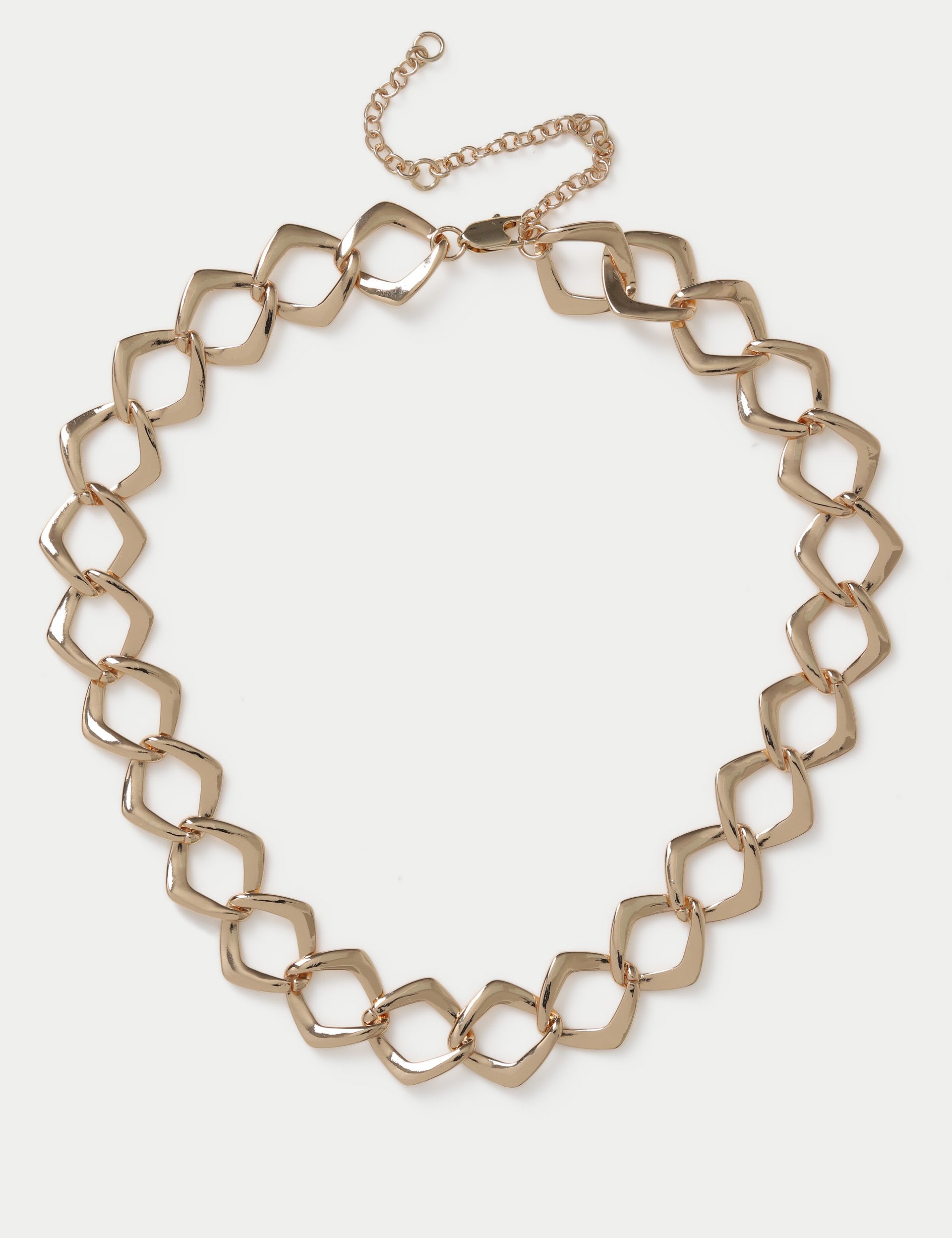 gold tone diamond chain necklace 450mm (British brand)