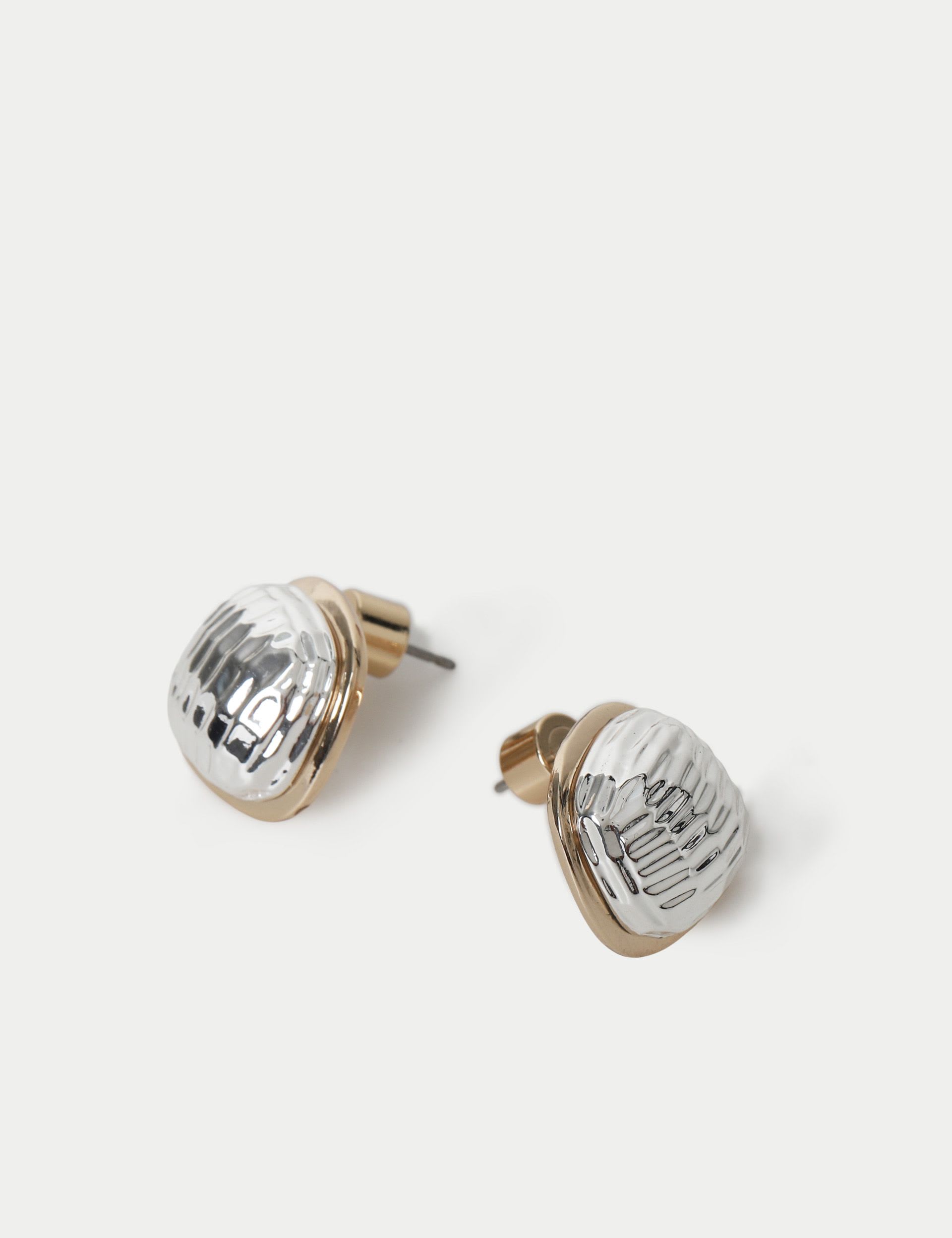 M&S mixed metal textured stud earrings, UK version