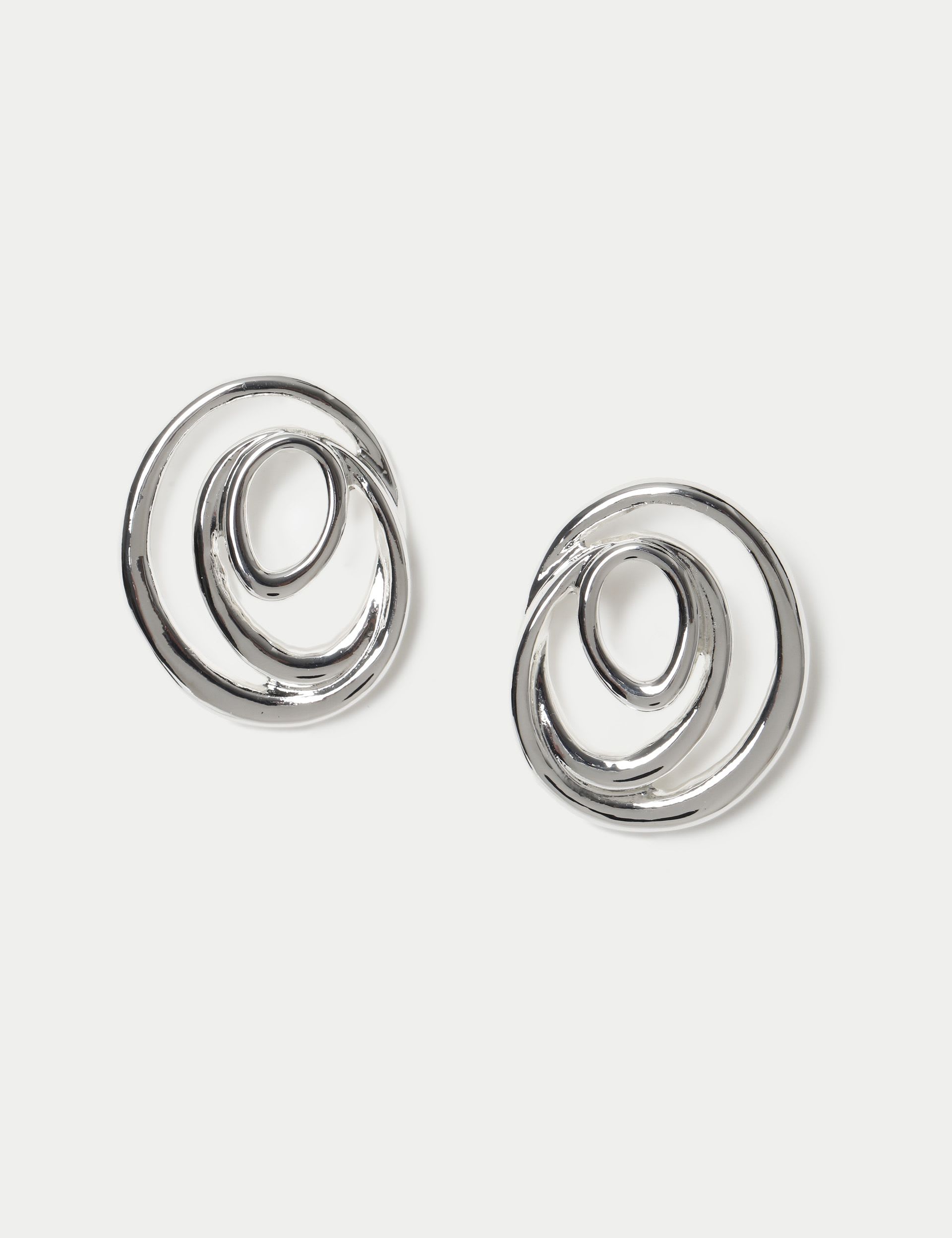 M&S Molten Circle Stud Earrings 38mm, UK version