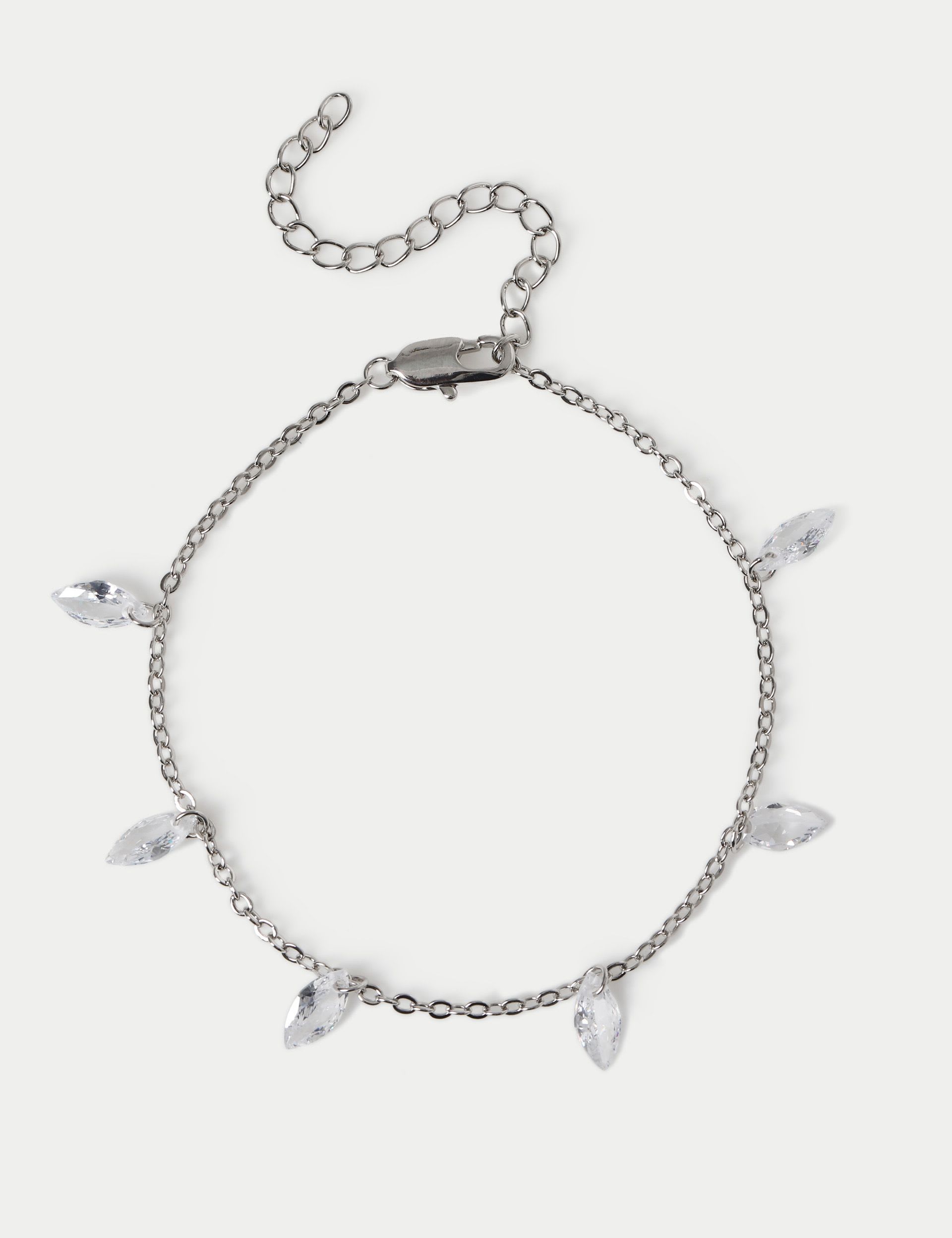 M&S platinum plated droplet bracelet - British product