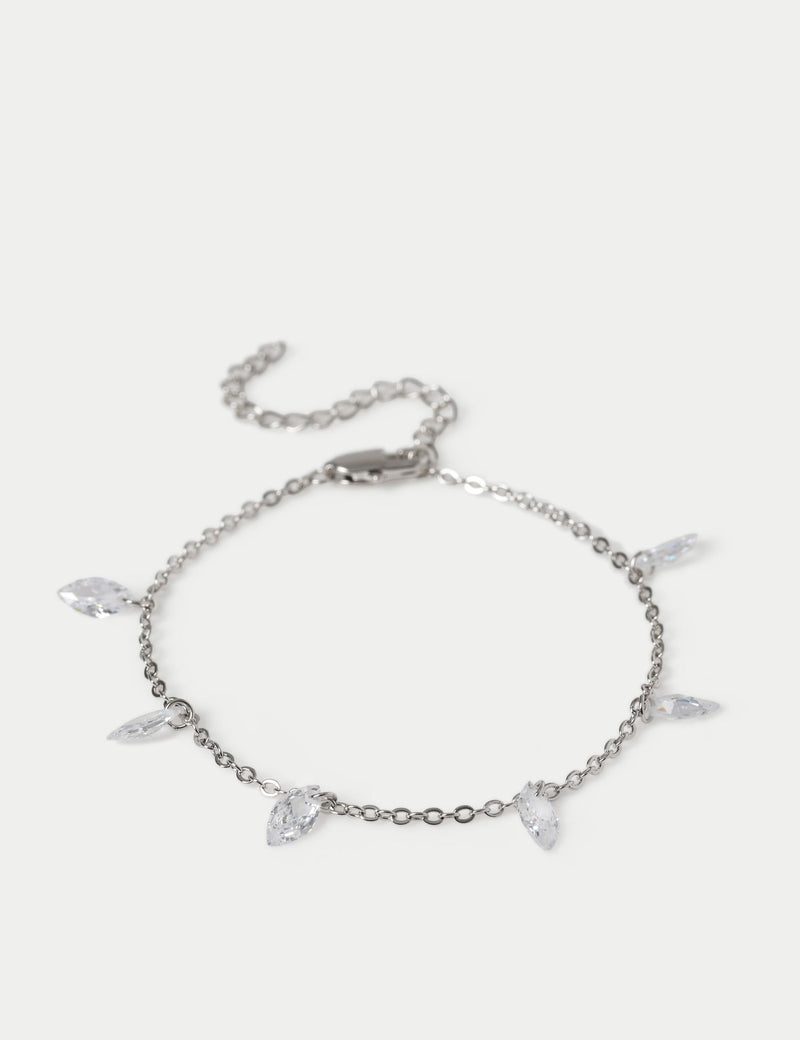M&S platinum plated droplet bracelet - British product