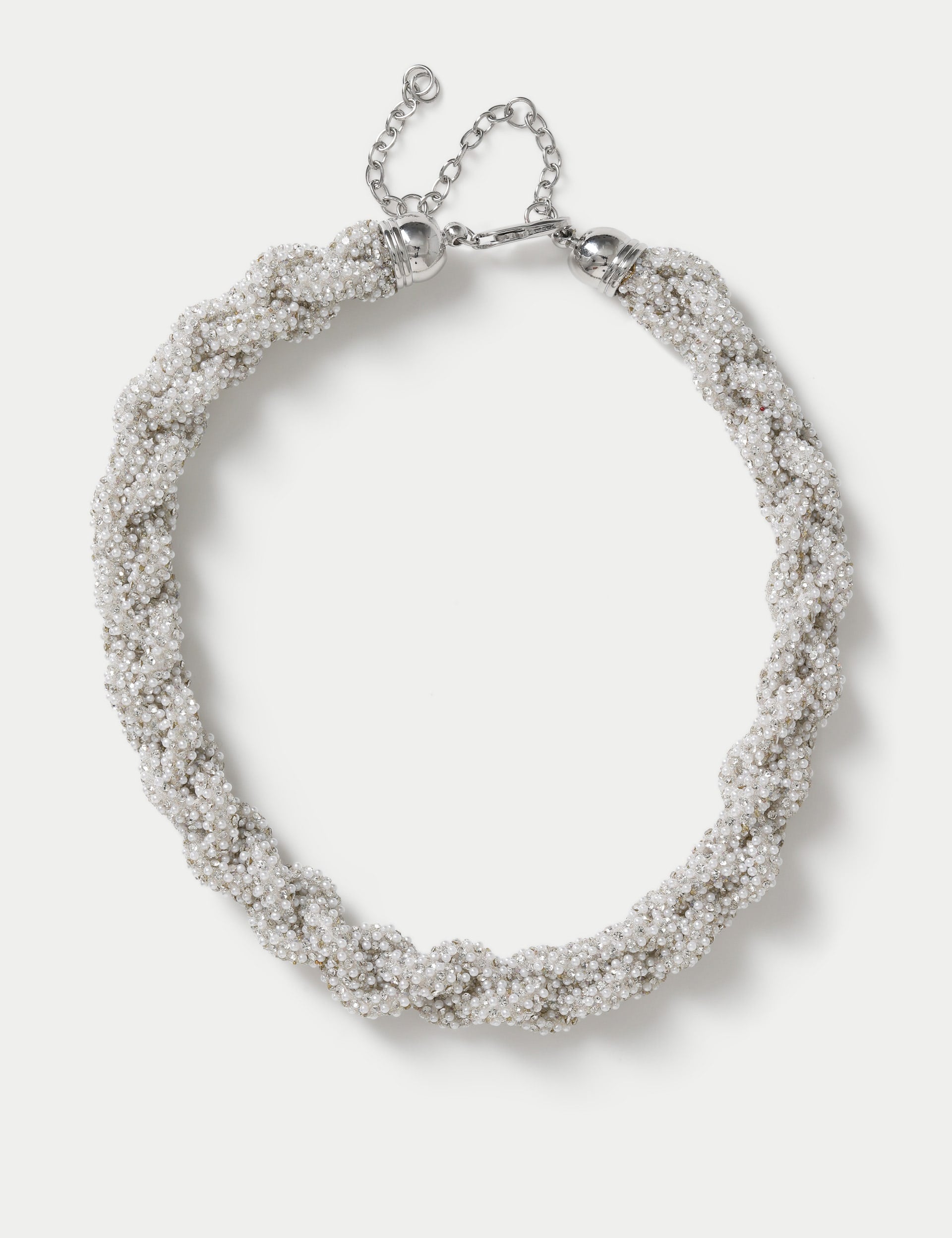 M&S Pearl Jelly Plaited Necklace - British product