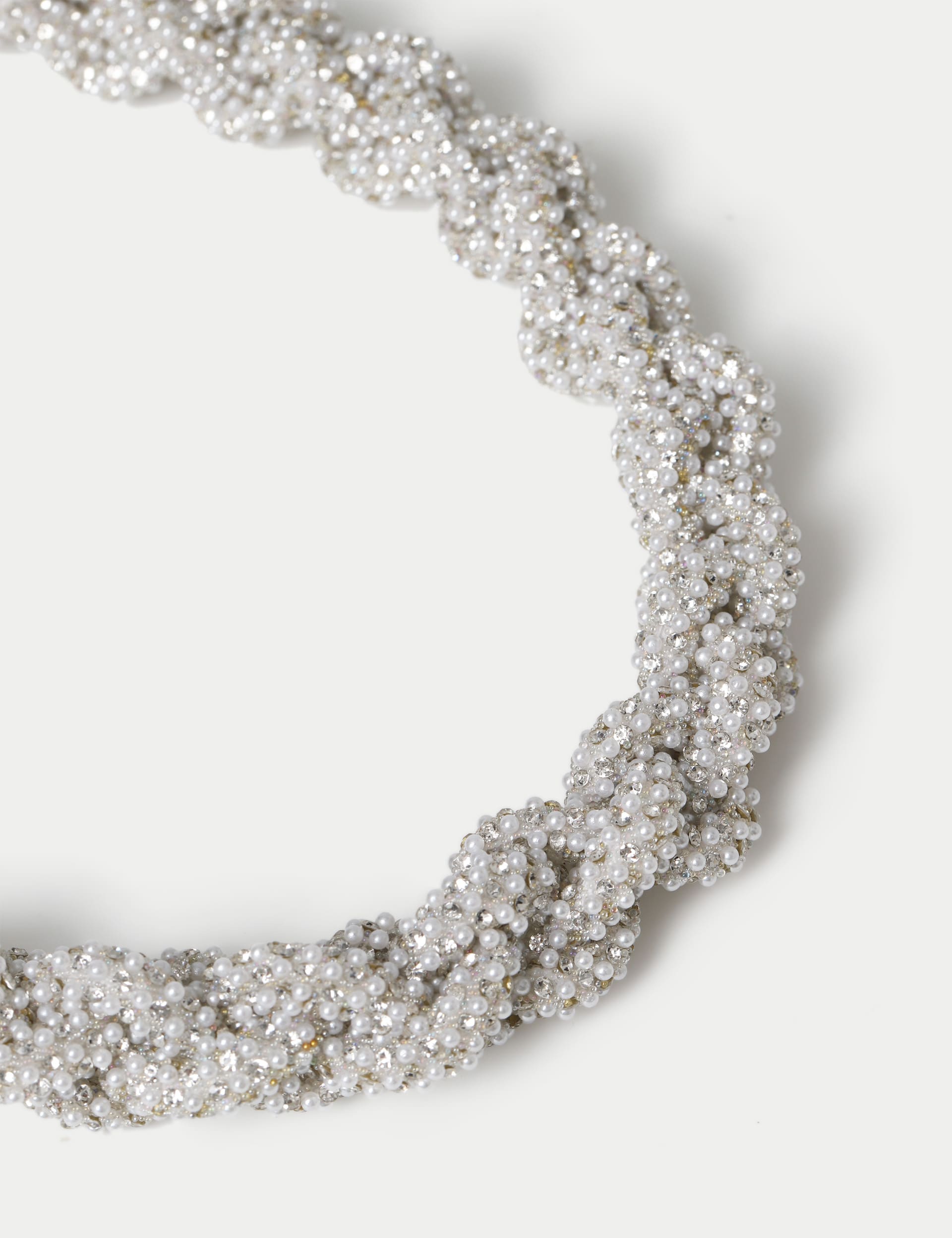 M&S Pearl Jelly Plaited Necklace - British product