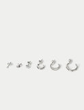 M&S 6 pack stone hoop and stud earrings, UK version