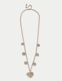 Per Una hammered heart long necklace, UK version