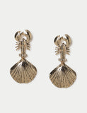 M&S lobster shell drop earrings 58mm, imported from the UK