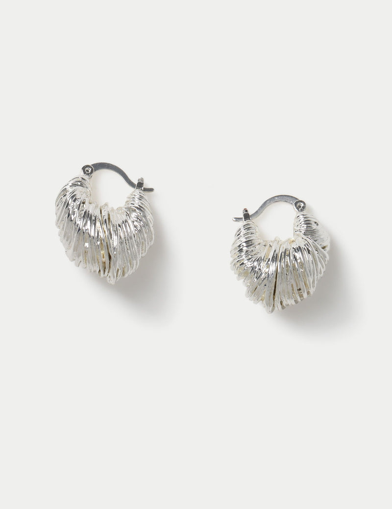 Molten hoop earrings metal 28mm width - British product