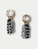 M&S beaded tassel drop earrings 50mm width, imported from the UK