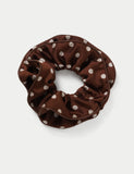 M&S brown polka dot scrunchie hair accessory (British brand)