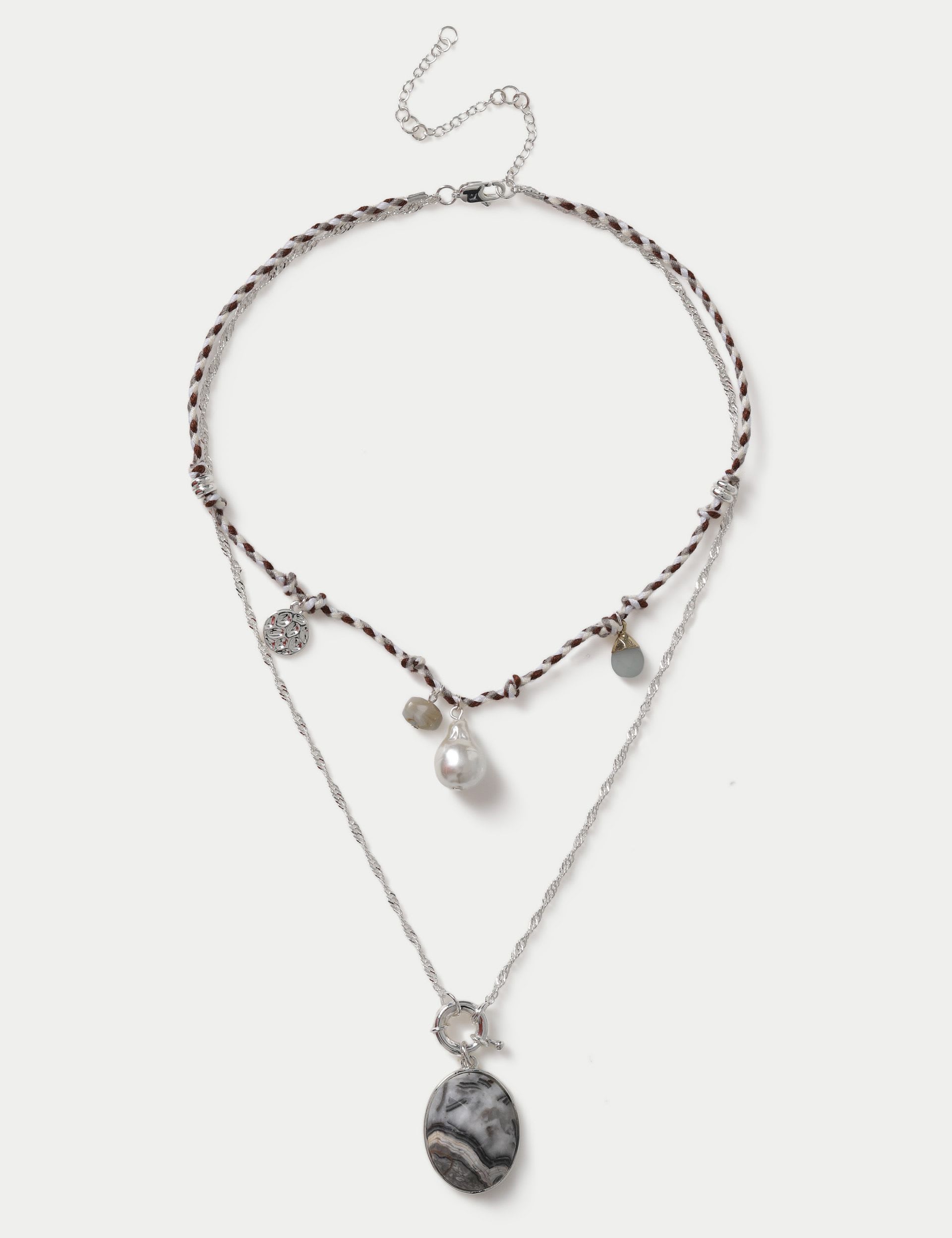 M&S cord multirow necklace (British brand)