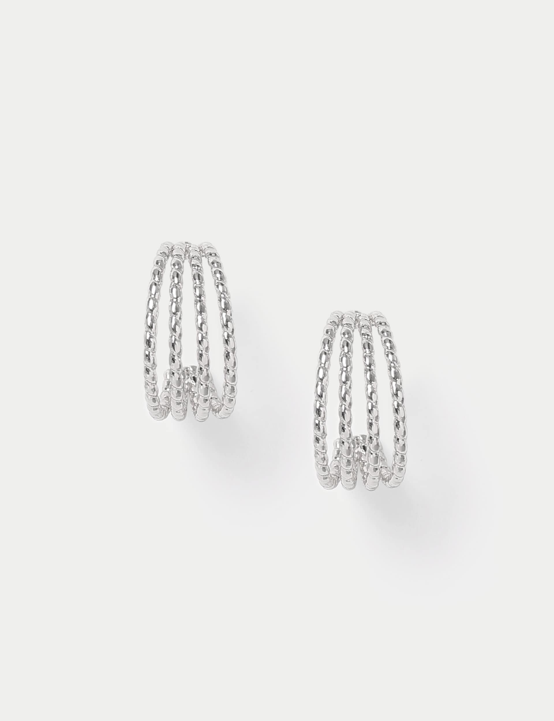 Textured Hoop Earrings iron titanium brass, imported from the UK
