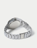 M&S silver tone round face watch with metal strap - British product