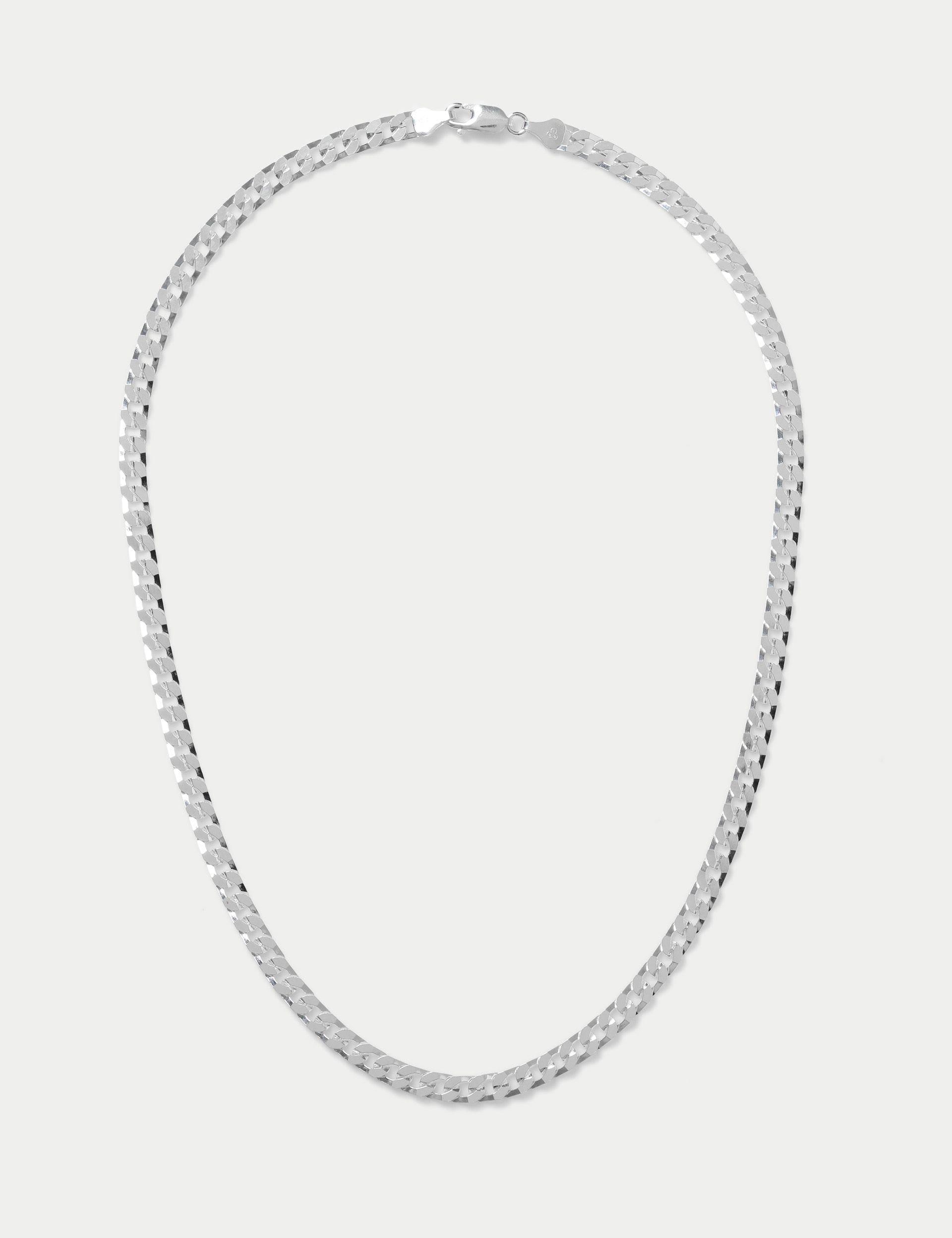Sterling curb necklace silver clasp fastening, imported from the UK