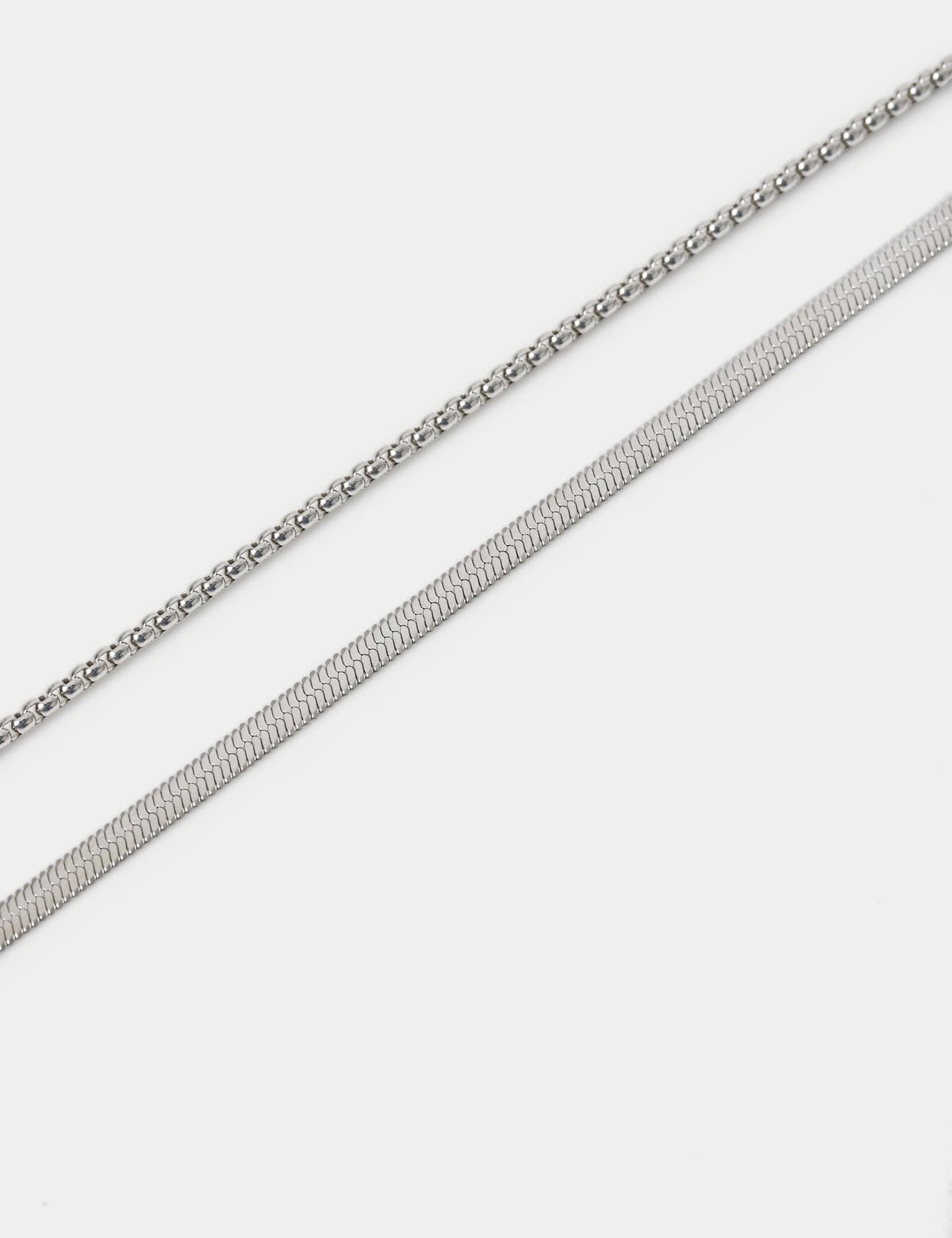 Stainless steel snake chain bracelet 2 pack - British product