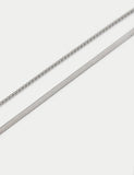 Stainless steel snake chain bracelet 2 pack - British product