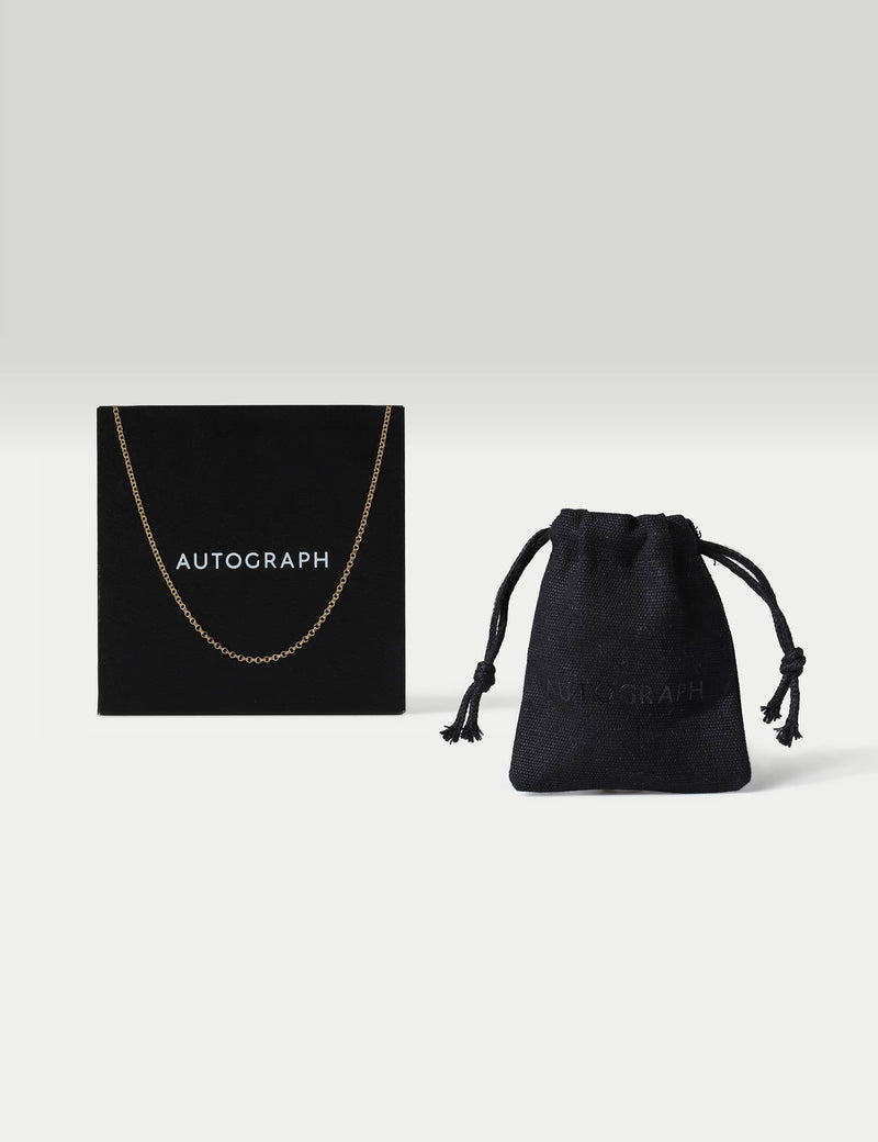 Autograph gold plated sterling silver curb chain necklace - British product