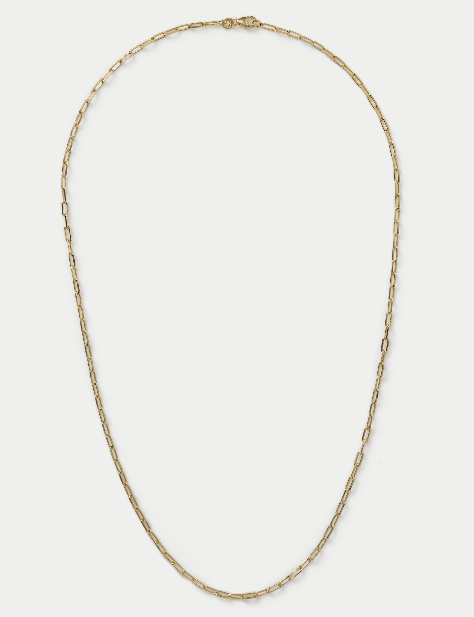 Autograph gold plated sterling silver paper chain necklace, imported from the UK
