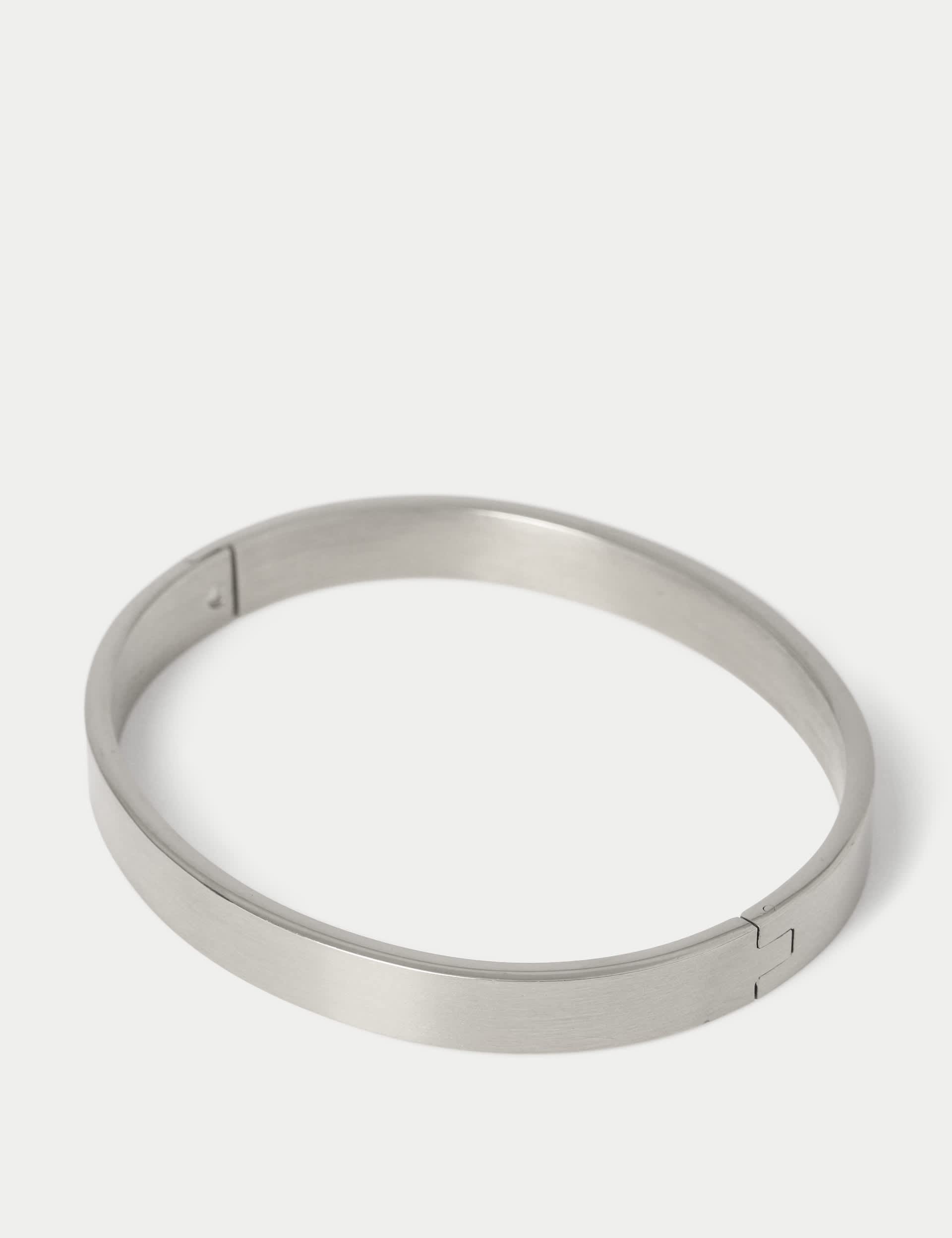 Autograph stainless steel bangle - British product
