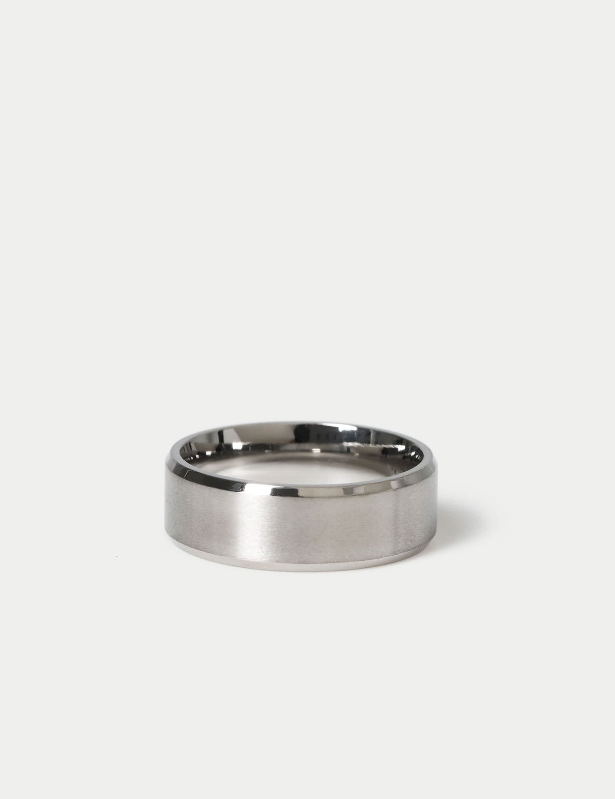 Stainless steel brushed band ring, UK style - British product