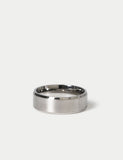 Stainless steel brushed band ring, UK style - British product