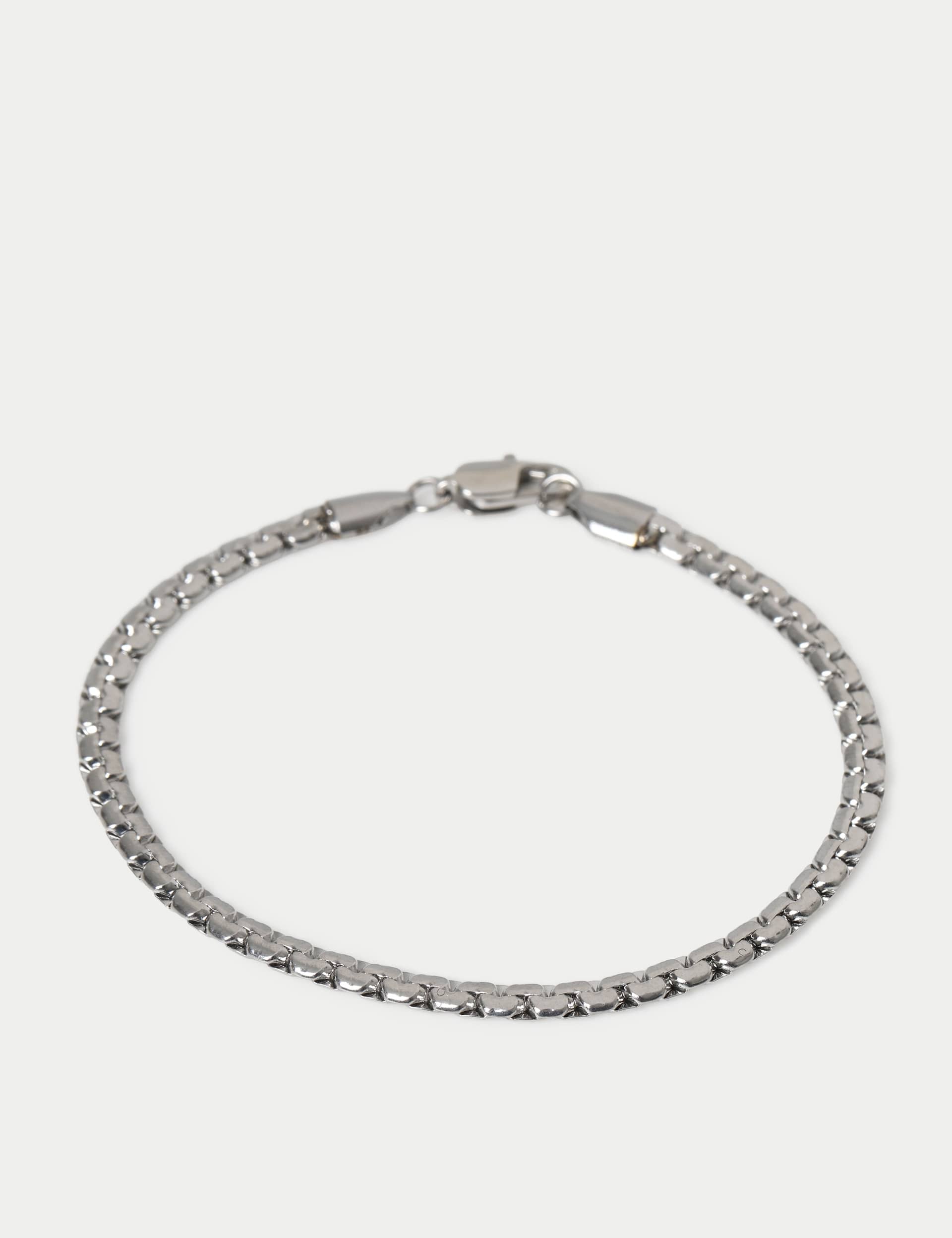 Autograph stainless steel detailed chain bracelet - British product