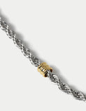 Mixed metal textured chain necklace (British brand)