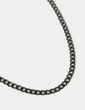 Stainless curb chain necklace with clasp fastening (British brand)