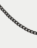 Stainless curb chain necklace with clasp fastening (British brand)