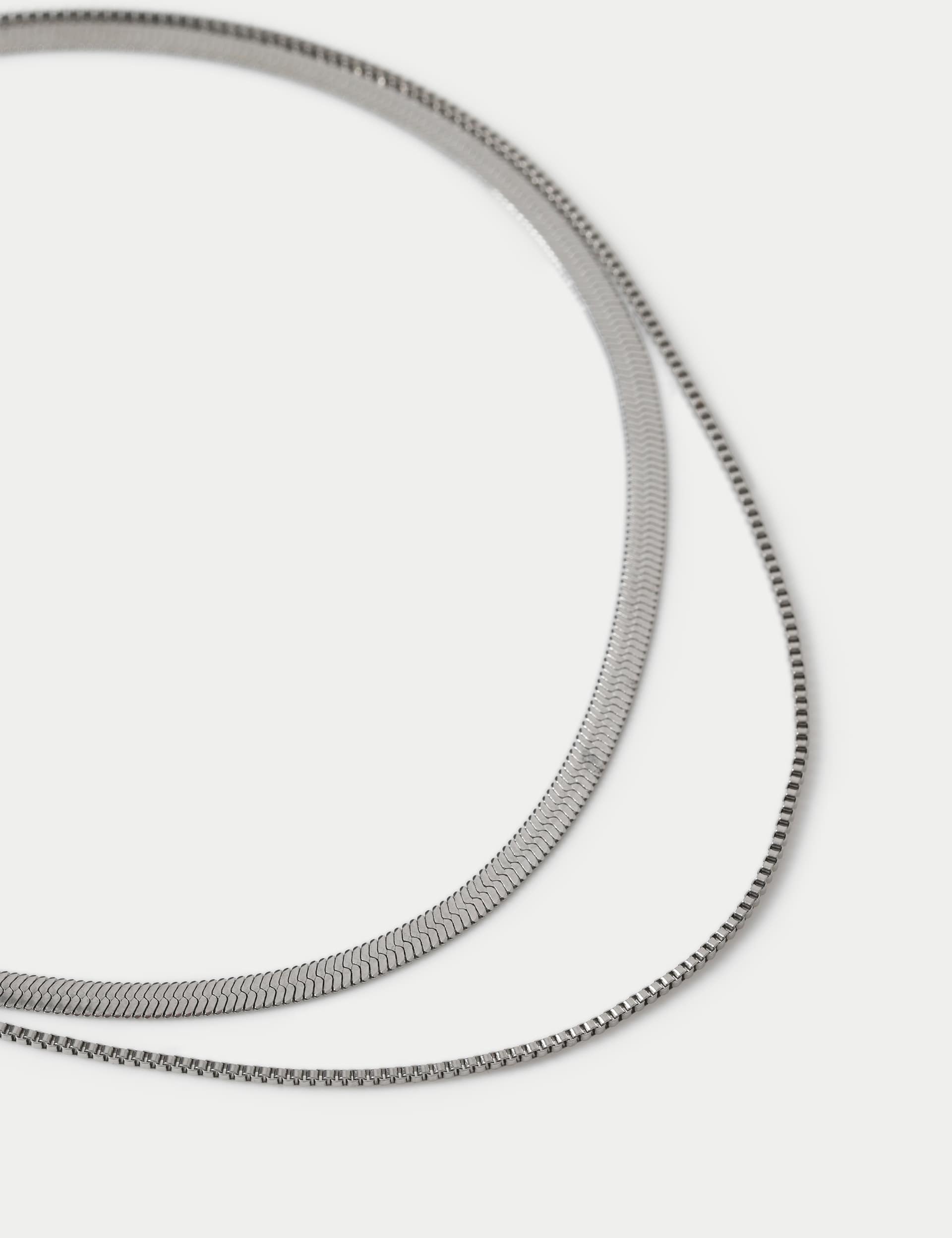 M&S snake chain necklace 2 pack, UK version