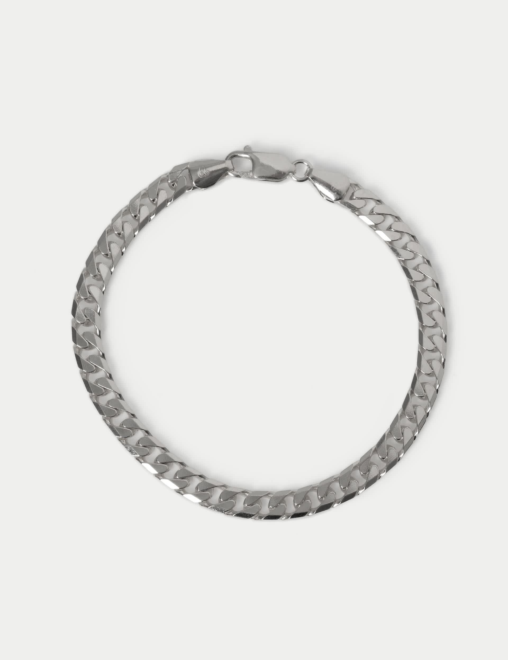 Autograph sterling silver chunky curb chain bracelet - British product