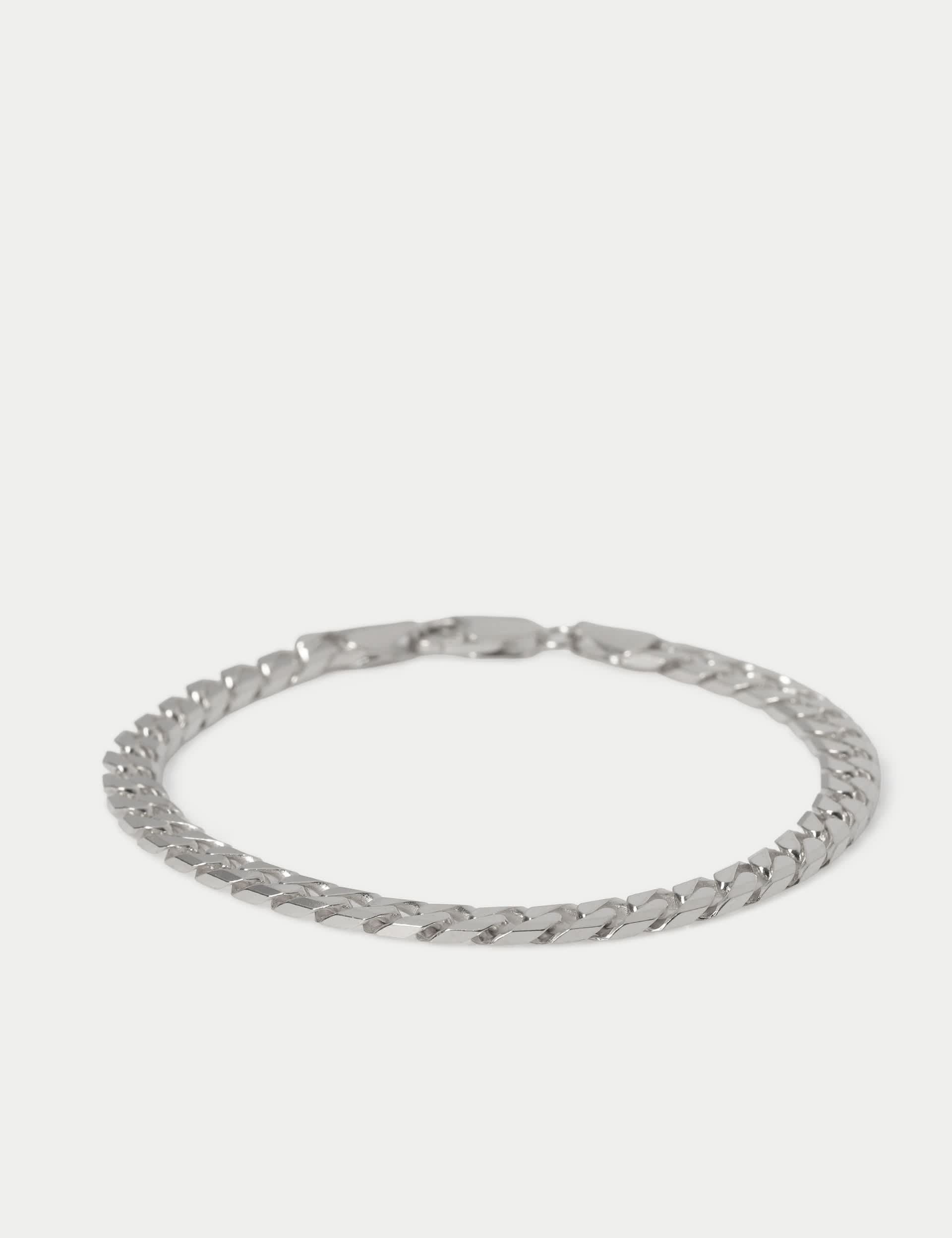 Autograph sterling silver chunky curb chain bracelet - British product