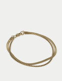 2 pack snake chain bracelet stainless steel - British product