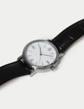Croc Leather Classic Watch with leather strap, British product