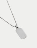 Stainless steel tag pendant necklace, British brand