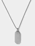 Stainless steel tag pendant necklace, British brand
