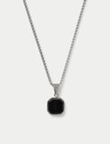 Stainless and onyx necklace, UK version