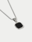 Stainless and onyx necklace, UK version