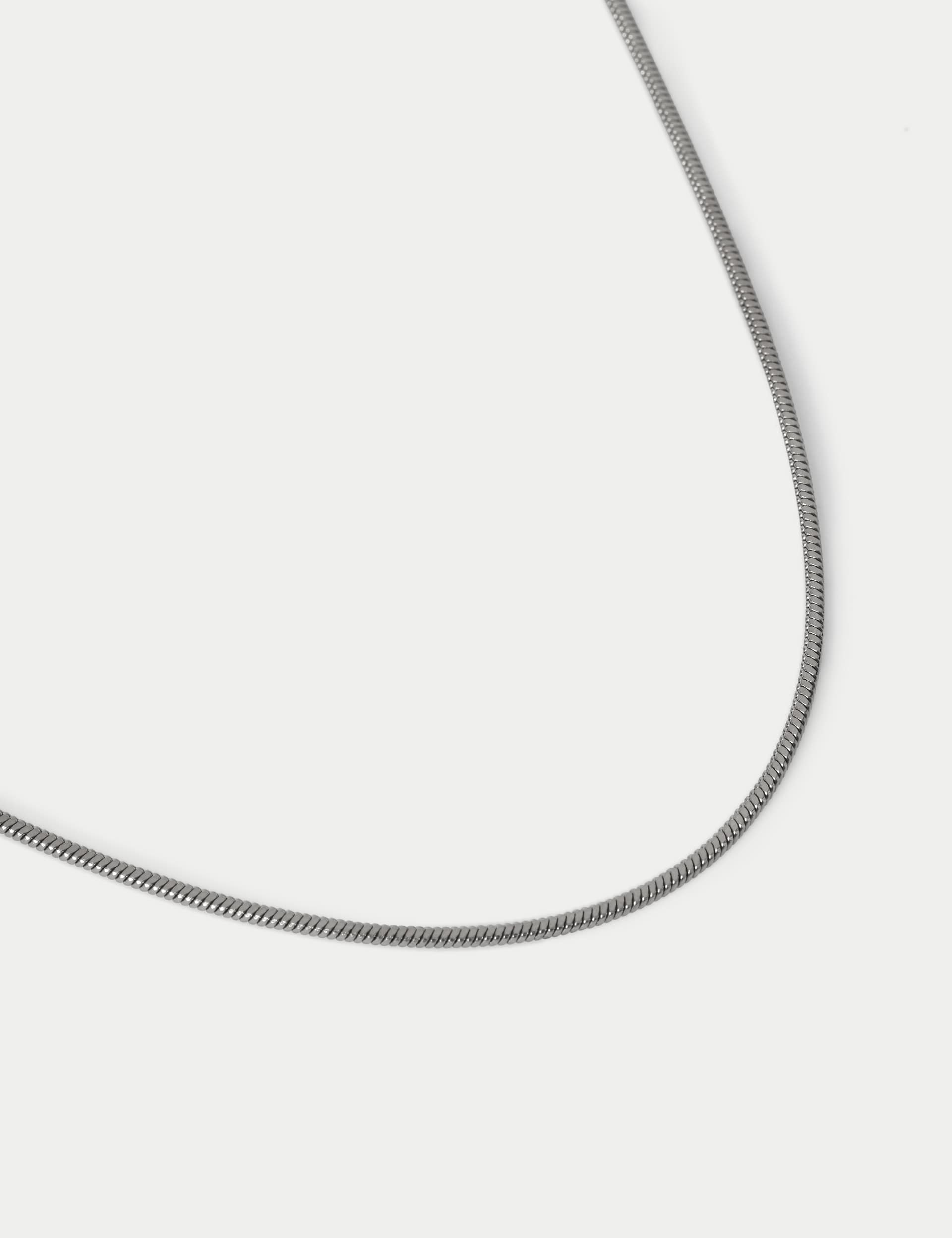 Autograph stainless steel snake chain necklace - British product