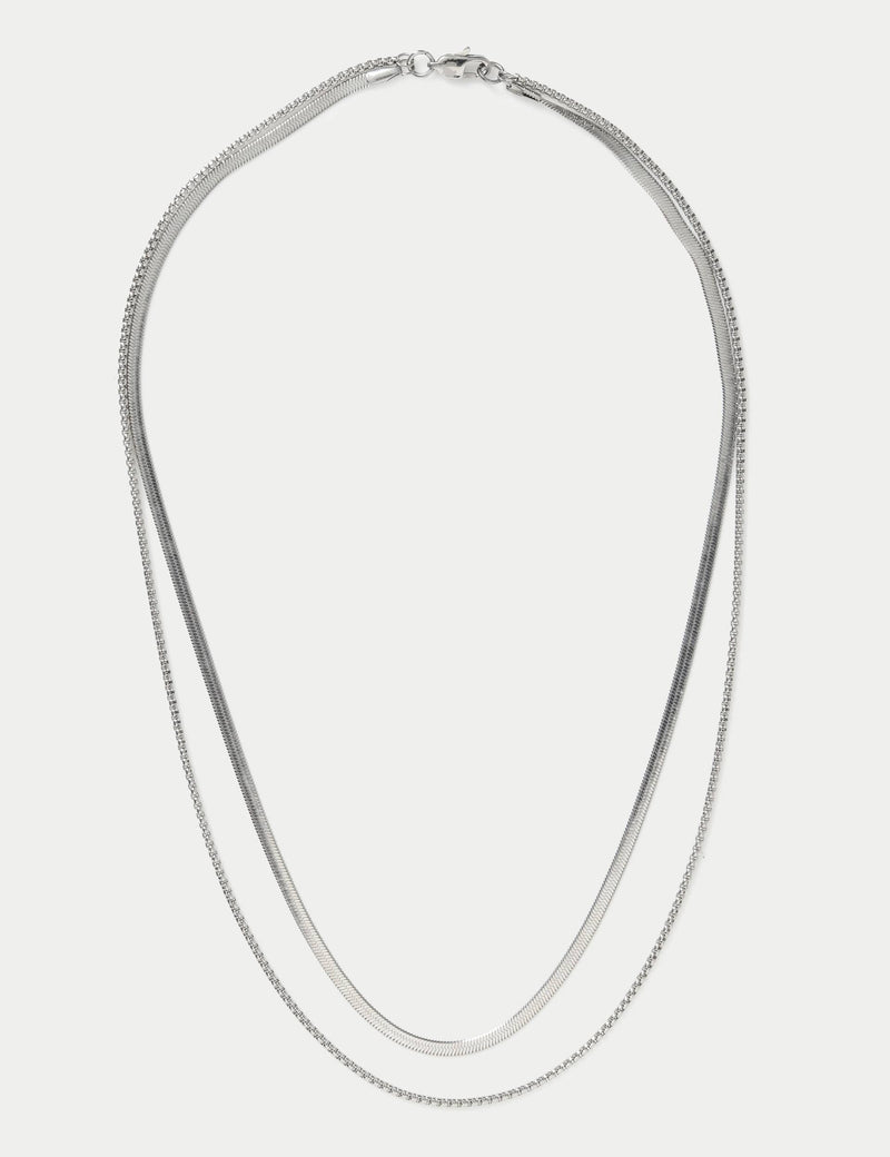 2 pack snake chain necklace stainless steel, UK version