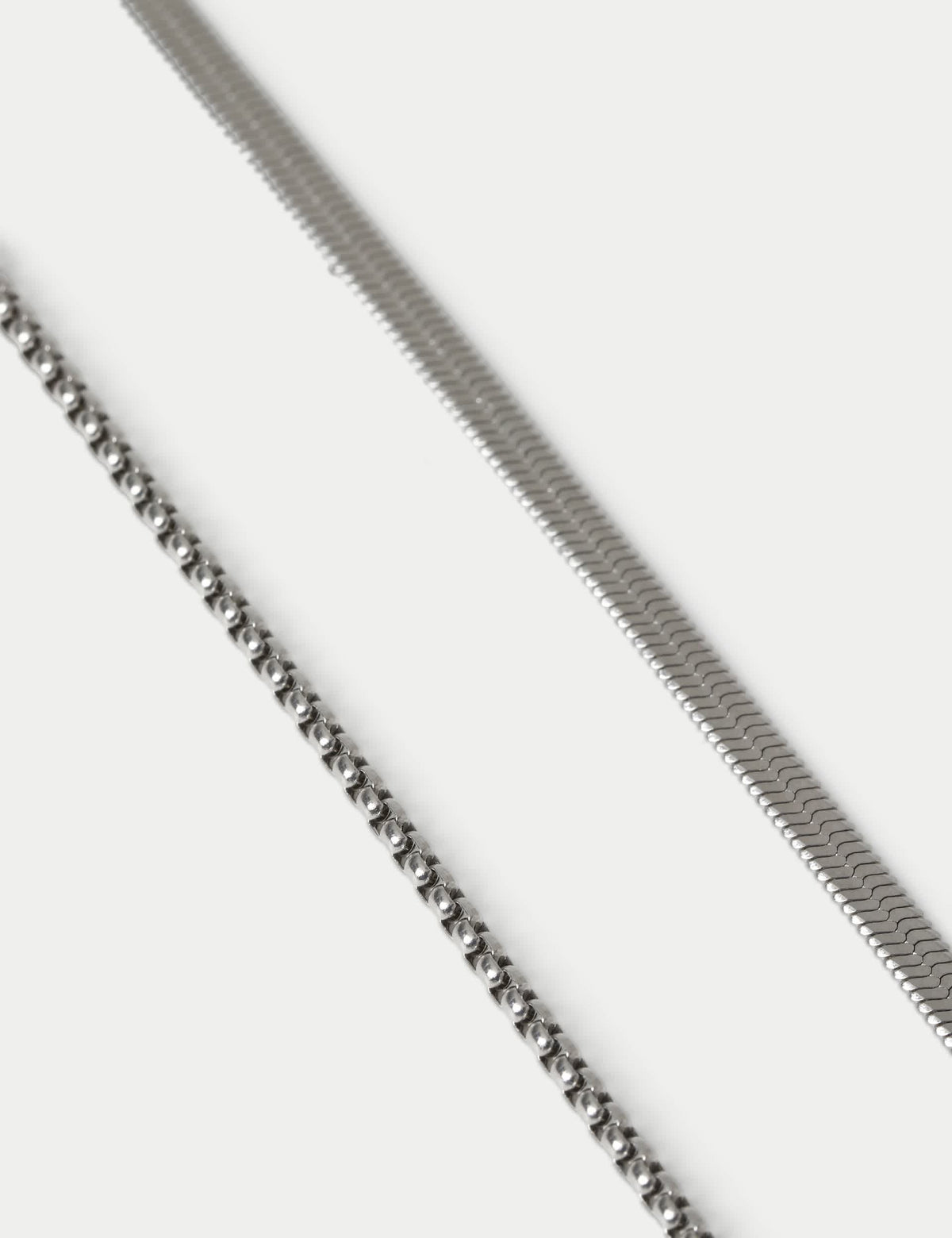 2 pack snake chain necklace stainless steel, UK version